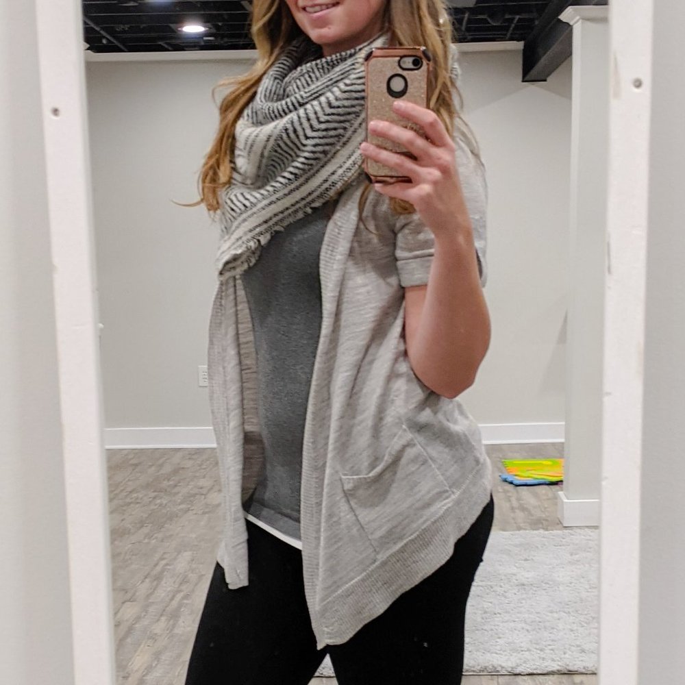 Ann Taylor Loft Grey Cardigan